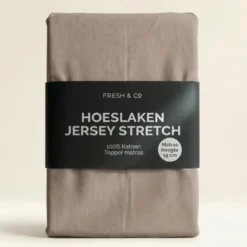 Topper Hoeslaken - Katoen Jersey Stretch - Taupe