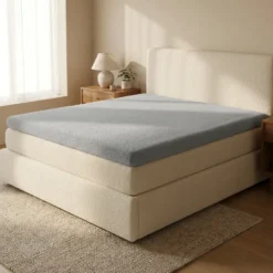 Topper Hoeslaken Teddy - Licht Grijs